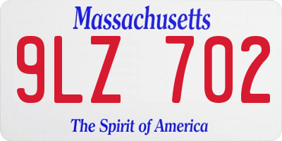 MA license plate 9LZ702