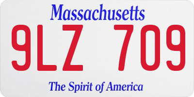 MA license plate 9LZ709