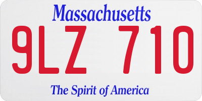 MA license plate 9LZ710