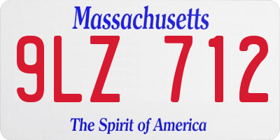 MA license plate 9LZ712