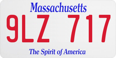 MA license plate 9LZ717