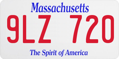 MA license plate 9LZ720