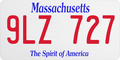 MA license plate 9LZ727