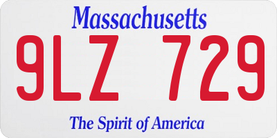 MA license plate 9LZ729