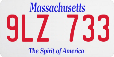 MA license plate 9LZ733