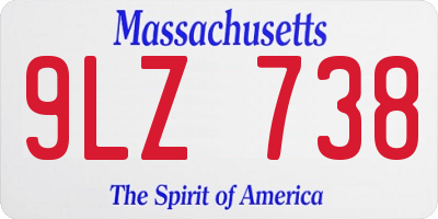 MA license plate 9LZ738