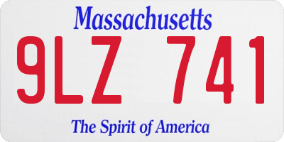 MA license plate 9LZ741