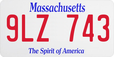 MA license plate 9LZ743