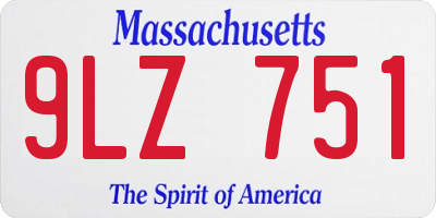 MA license plate 9LZ751