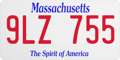 MA license plate 9LZ755