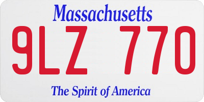 MA license plate 9LZ770