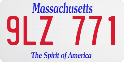 MA license plate 9LZ771