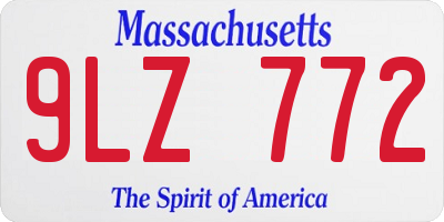 MA license plate 9LZ772