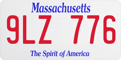 MA license plate 9LZ776