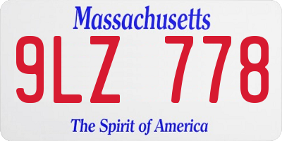 MA license plate 9LZ778