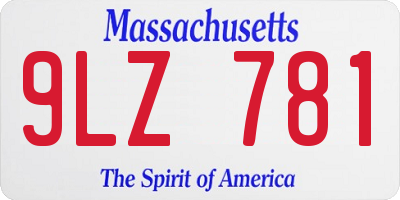 MA license plate 9LZ781
