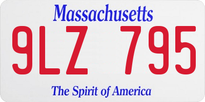 MA license plate 9LZ795