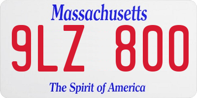 MA license plate 9LZ800