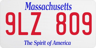MA license plate 9LZ809