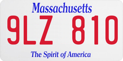 MA license plate 9LZ810