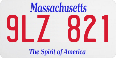 MA license plate 9LZ821