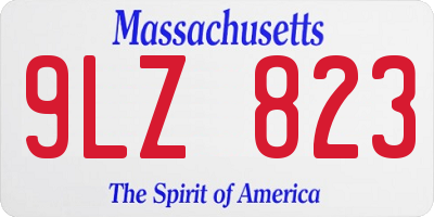 MA license plate 9LZ823
