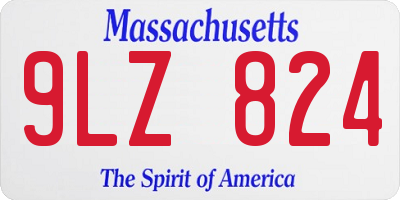 MA license plate 9LZ824