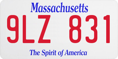 MA license plate 9LZ831