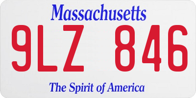 MA license plate 9LZ846