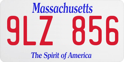 MA license plate 9LZ856