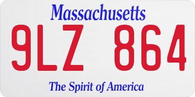 MA license plate 9LZ864