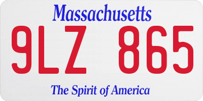 MA license plate 9LZ865