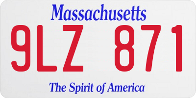 MA license plate 9LZ871