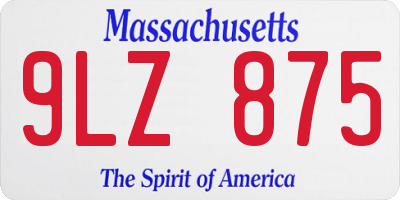 MA license plate 9LZ875