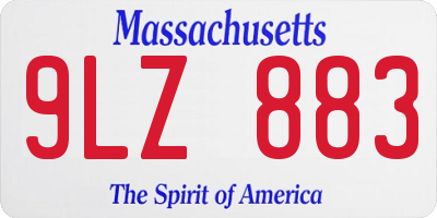MA license plate 9LZ883