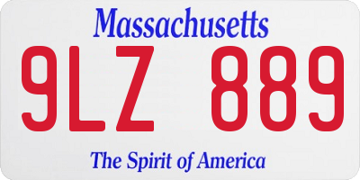 MA license plate 9LZ889