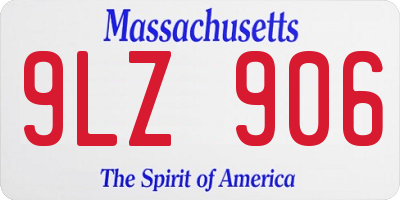 MA license plate 9LZ906