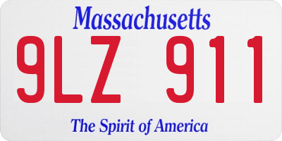 MA license plate 9LZ911