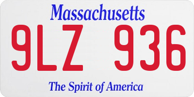 MA license plate 9LZ936