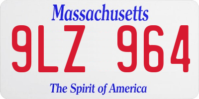 MA license plate 9LZ964