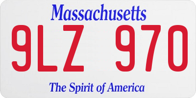 MA license plate 9LZ970