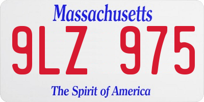 MA license plate 9LZ975