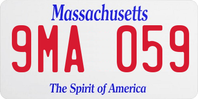 MA license plate 9MA059