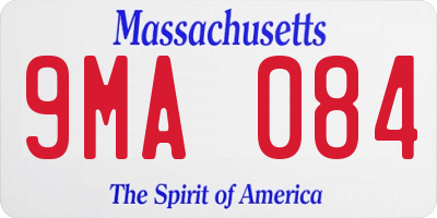MA license plate 9MA084