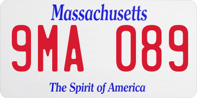 MA license plate 9MA089
