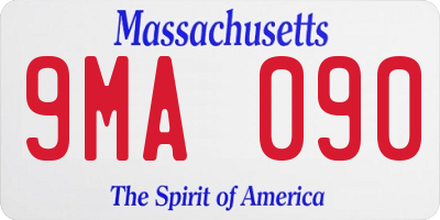 MA license plate 9MA090