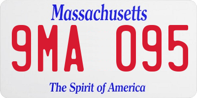 MA license plate 9MA095