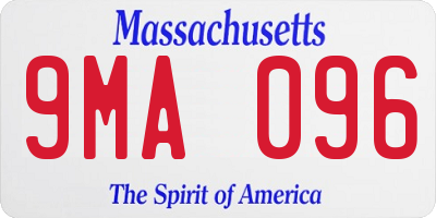 MA license plate 9MA096