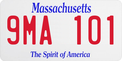 MA license plate 9MA101