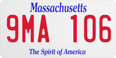 MA license plate 9MA106
